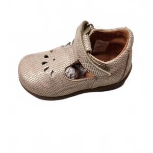 NEW FRODDO infant leather t bar shoes in gold